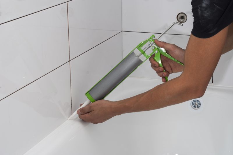 Close-up of Bathtub Sealant